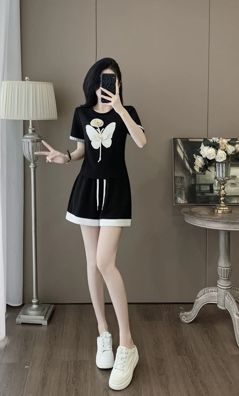 Sporty Unclassified Brand Short Suits 153562