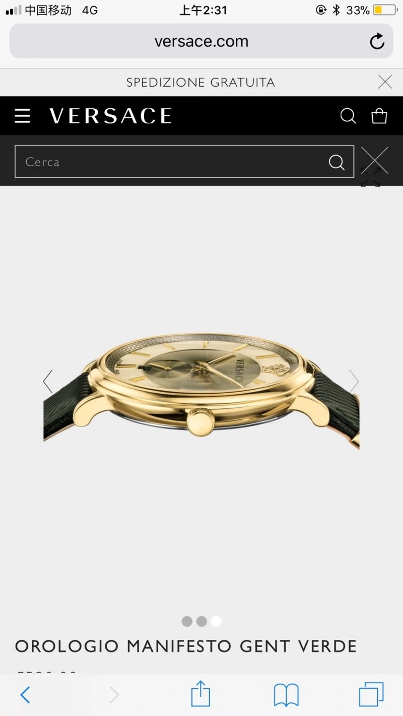 VERSACE Watches WaterResistant 207085