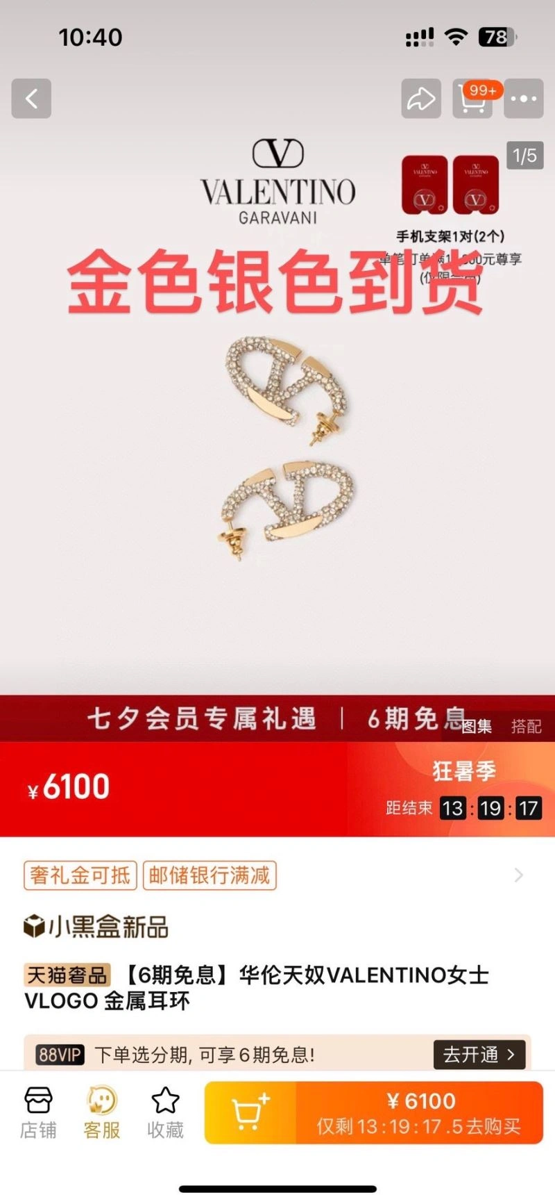 Valentino Earrings Stretchable 212811