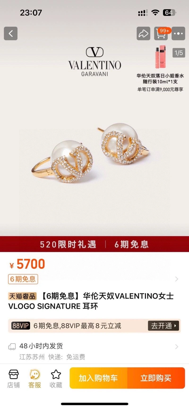 Original Valentino Earrings 211041