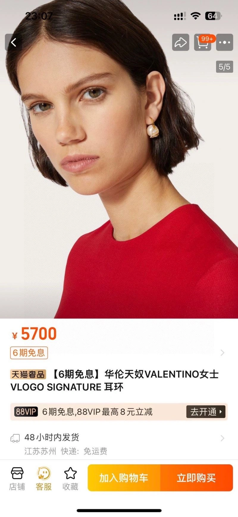 Original Valentino Earrings 211041