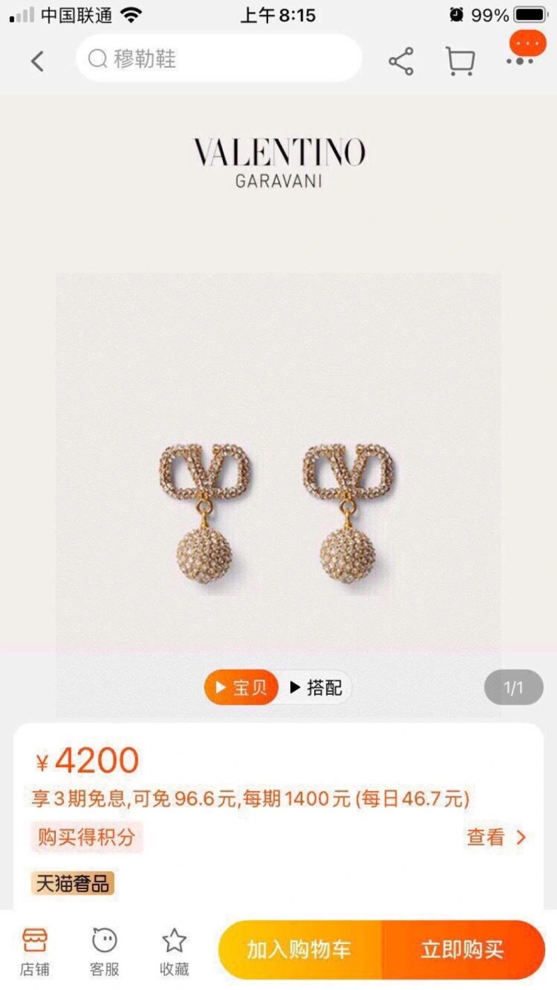 Valentino Earrings Thermal 208427