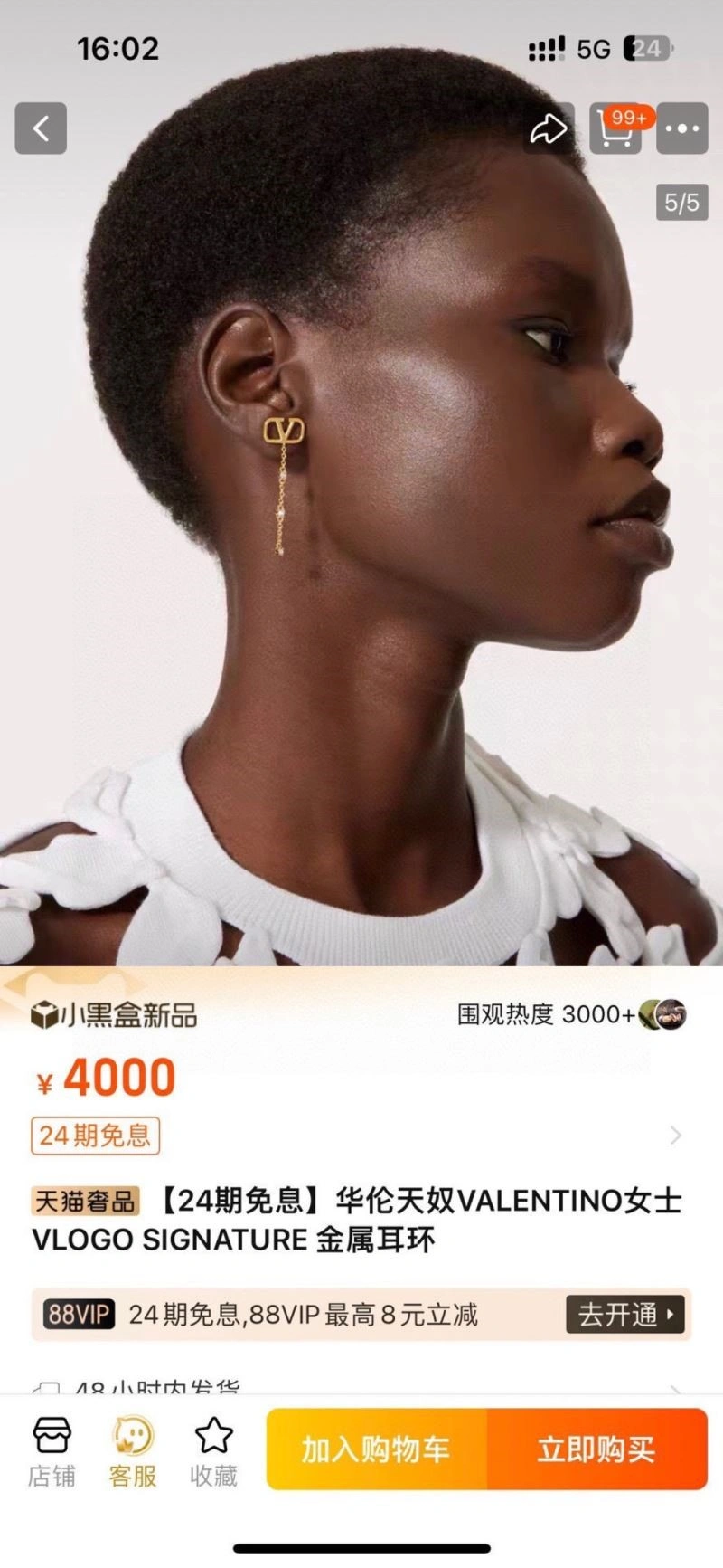 Packable Valentino Earrings 208411
