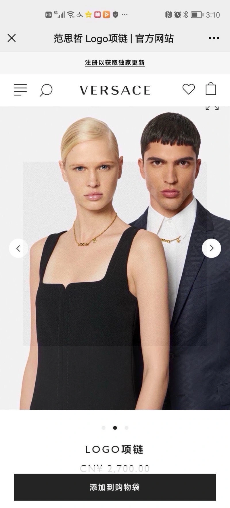 Versace Necklaces Affordable 208345
